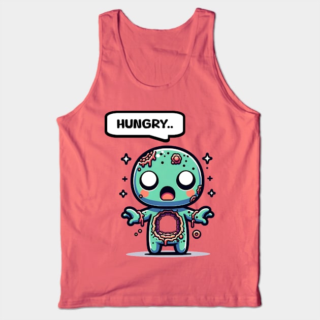 Cute Hungry Zombie Tank Top by Doodles of Darkness